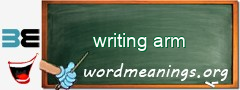 WordMeaning blackboard for writing arm